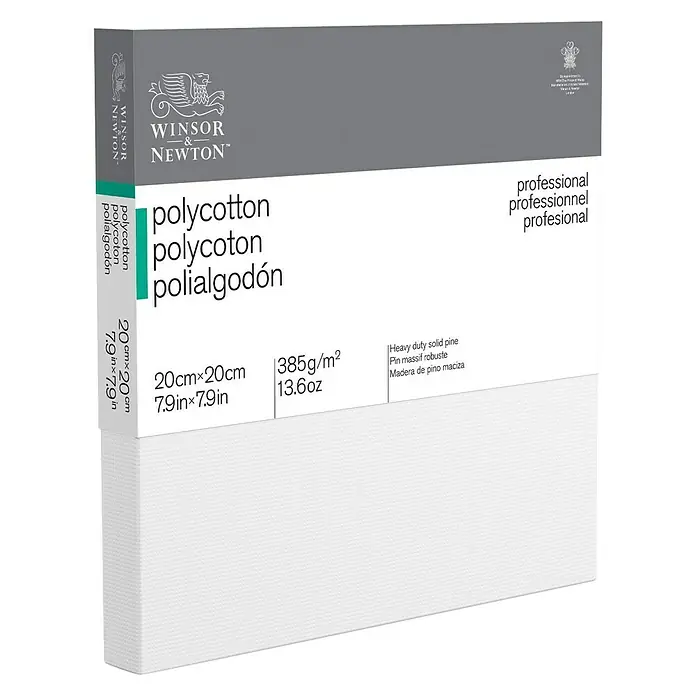 Winsor & Newton Slikarsko platno sa drvenim okvirom Professionell - 20 x 20 x 2,1 cm, mješavina pamuka, Trostruko grundirano - Pogled sprijeda