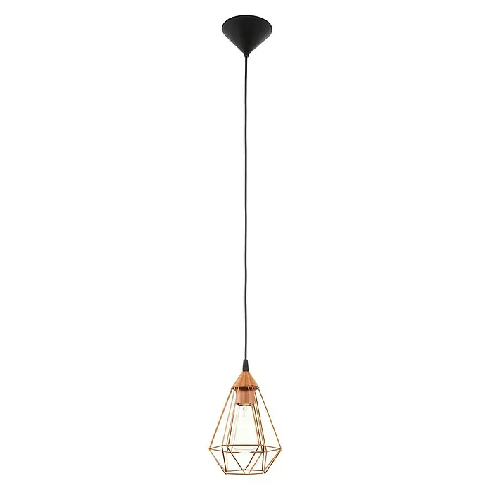 Eglo Tarbes Pendelleuchte Tarbes - 60 W, Kupfer/Schwarz, E27