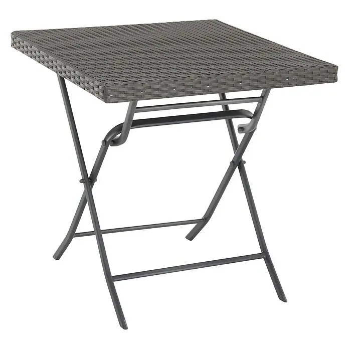 Sunfun Conjunto de muebles de balcón Neila - 3 piezas, Ratán sintético, Antracita