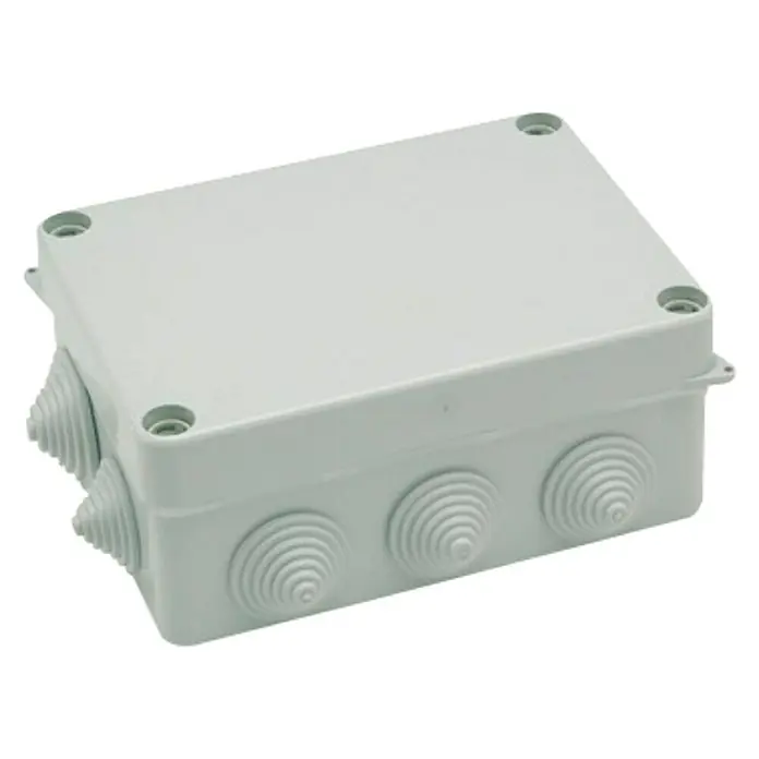 Famatel Caja de superficie para estancias con humedad con conos - L x An x Al: 15,3 x 11 x 6,3 cm, En pared, IP55