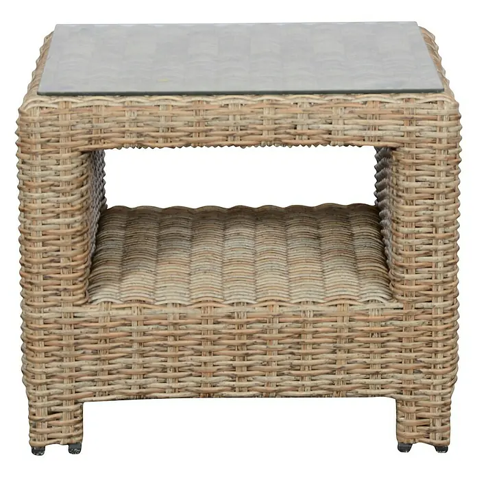Mesa auxiliar de jardín Gotland - L x An x Al: 47 x 47 x 40 cm, Arena