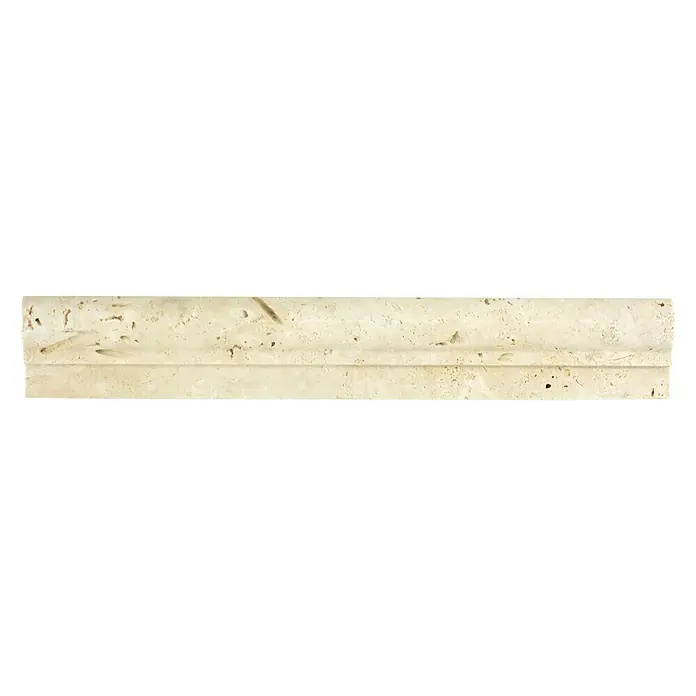 Fliesenbordüre Travertin Chiaro PO 46348 - 30,5 x 4,8 cm, Beige, Matt - Ansicht von oben