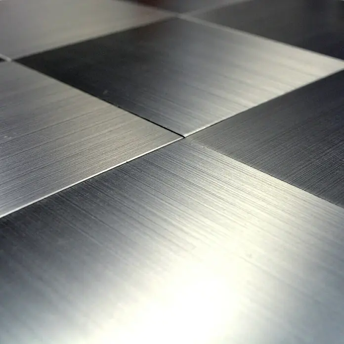 Selbstklebemosaik SAM 4MM100 - 30,5 x 30,5 cm, Metall, Silber - Detailaufnahme