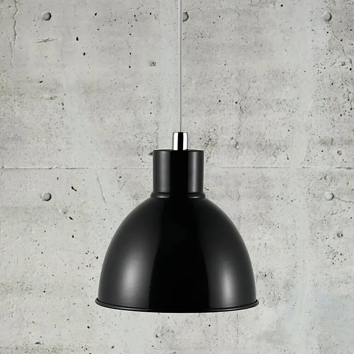 Nordlux Lámpara colgante redonda Pop - 60 W, Ø x Al: 21,5 x 23 cm, Negro, E27