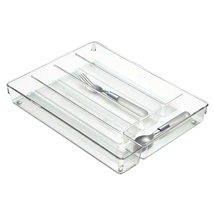 Cubertero Linus - L x An x Al: 35 x 5 x 27,5 cm, Transparente