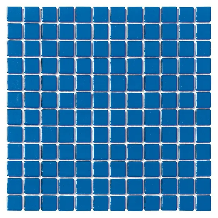 Palazzo Baldosa de mosaico Liso - 31,6 x 31,6 cm, Azul marino