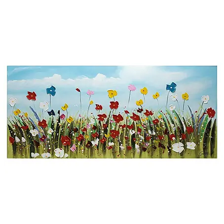 Cuadro pintado a mano Dipinto Coloured flowers 2