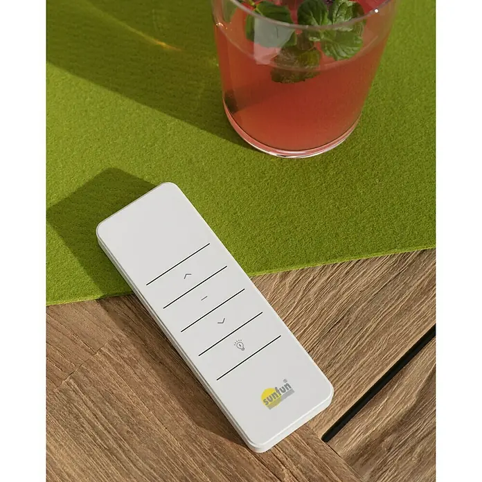 Sunfun Cassettezonnescherm, led - Rood, Breedte: 5 m, Uitval: 3 m