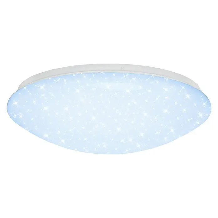 Briloner LED-Deckenleuchte rund Sternenhimmel - 22 W, Ø x H: 39 x 10 cm, Weiß, Warmweiß