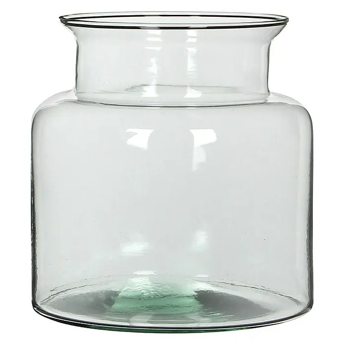 Jarrón de vidrio Mathew - Ø x Al: 19 x 18 cm, Transparente