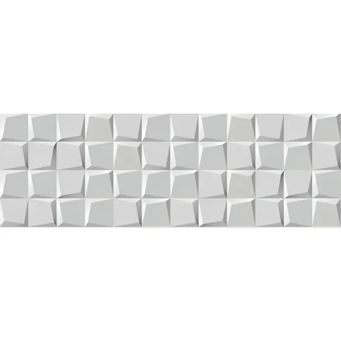 Revestimiento cerámico Blanco Decor - 30 x 90 cm, Blanco, Rectificado, Brillante