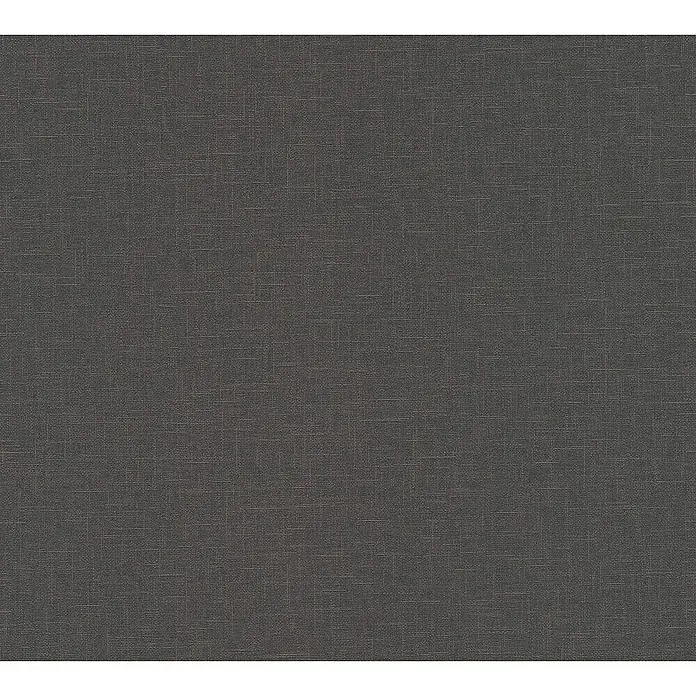 AS Creation Linen Style Vliestapete Meliert - Dunkelbraun, Uni, 10,05 x 0,53 m - Detailaufnahme