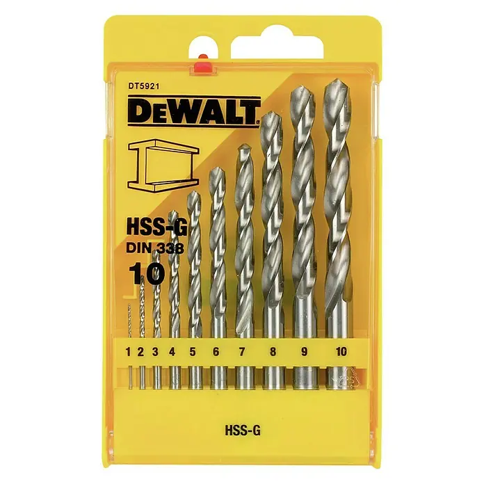 Dewalt Metallbohrer-Set DT5921-QZ - 10 -tlg., Geeignet für: Metall