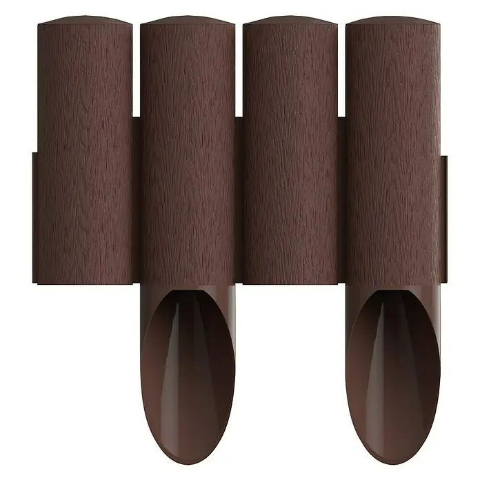 Palisade - L x H: 2,3 m x 145 mm, Braun, Kunststoff