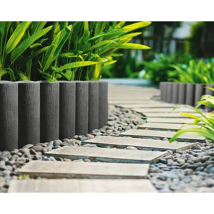 Palisade - L x H: 2,3 m x 145 mm, Anthrazit, Kunststoff