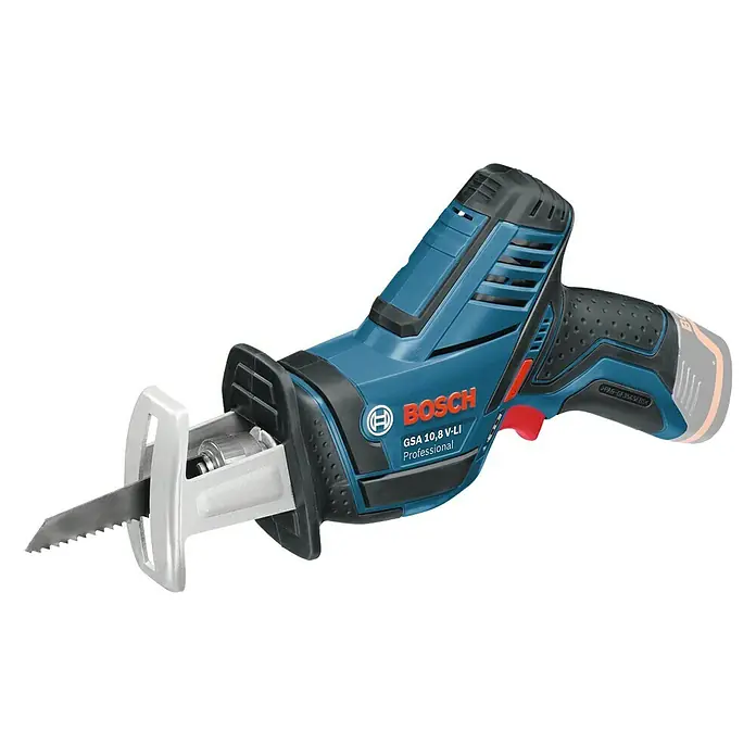 Bosch Professional Akku-Säbelsäge GSA 12V-14 L-Boxx - 12 V, Ohne Akku, Leerlaufhubzahl: 0 - 3.000 Hübe/min - Linke Seitenansicht