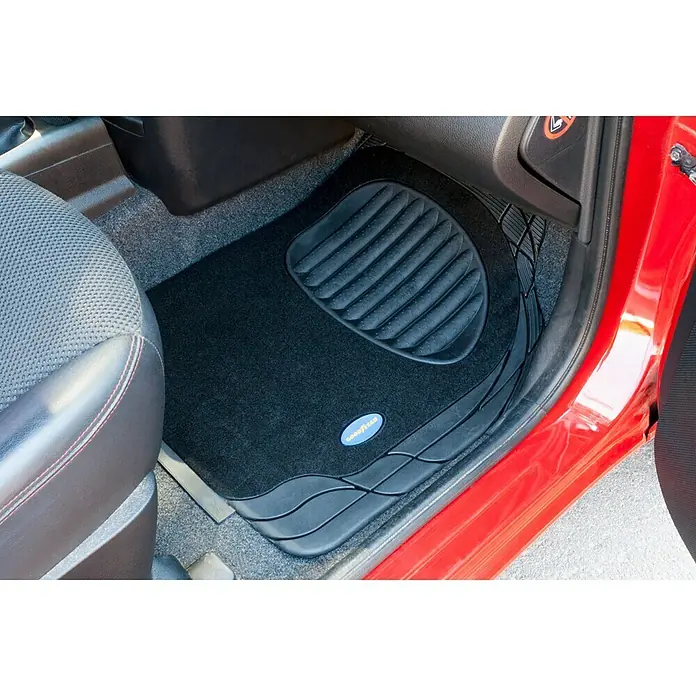 Goodyear Juego de alfombrillas para vehículo - Negro, 4 piezas