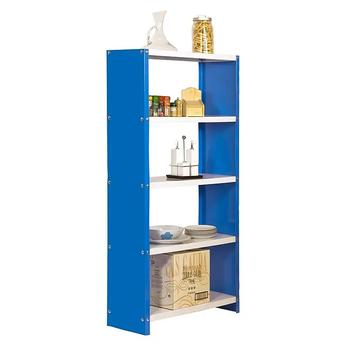 Simonrack Simonhome Estantería metálica Habitat Color Mini - L x An x Al: 30 x 60 x 160 cm, Capacidad de carga: 100 kg/balda, Número de baldas: 5 ud., Azul