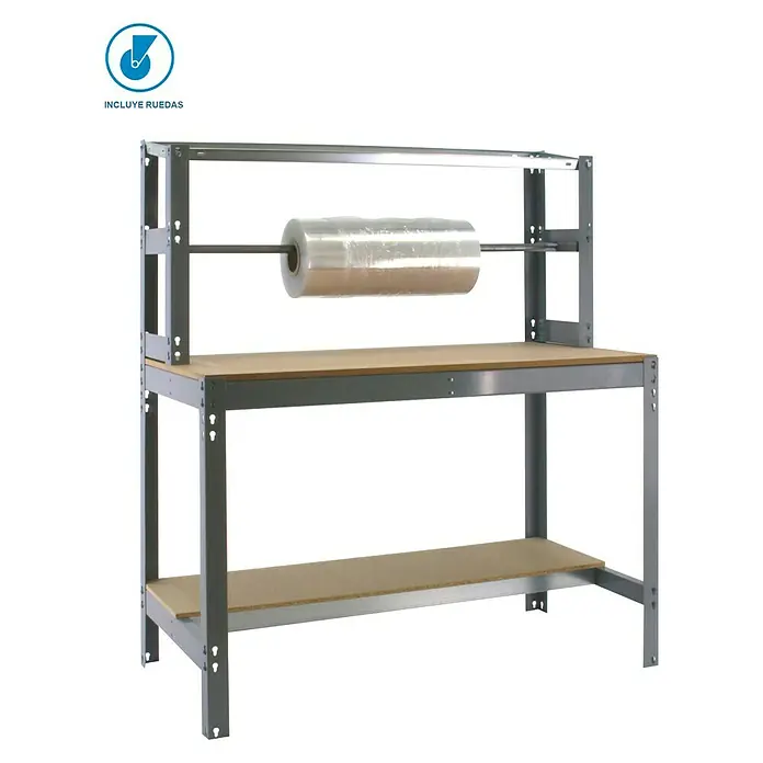 Simonrack Simonwork Banco de trabajo BT4 Mobile - L x An x Al: 76 x 91 x 156 cm, Capacidad de carga: 280 kg, Gris