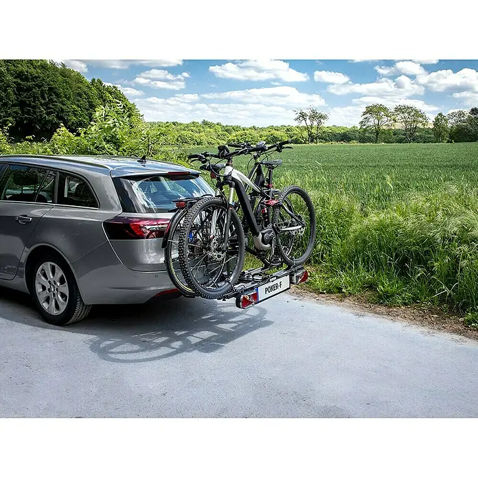 Eufab Fahrradträger Poker-F - Geeignet für: 2 Fahrräder, Traglast: 60 kg, Passend für: Fahrzeuge mit Anhängerkupplung - Anwendungsbeispiel