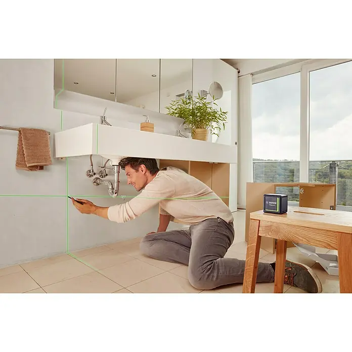 Bosch Kreuzlinienlaser Quigo Green Beam - Max. Arbeitsbereich: 12 m - Anwendungsbeispiel