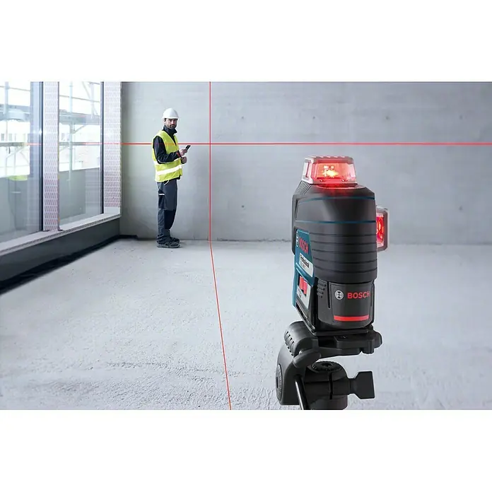 Bosch Professional Linienlaser GLL 3-80 C - Max. Arbeitsbereich: 30 m - Anwendungsbeispiel