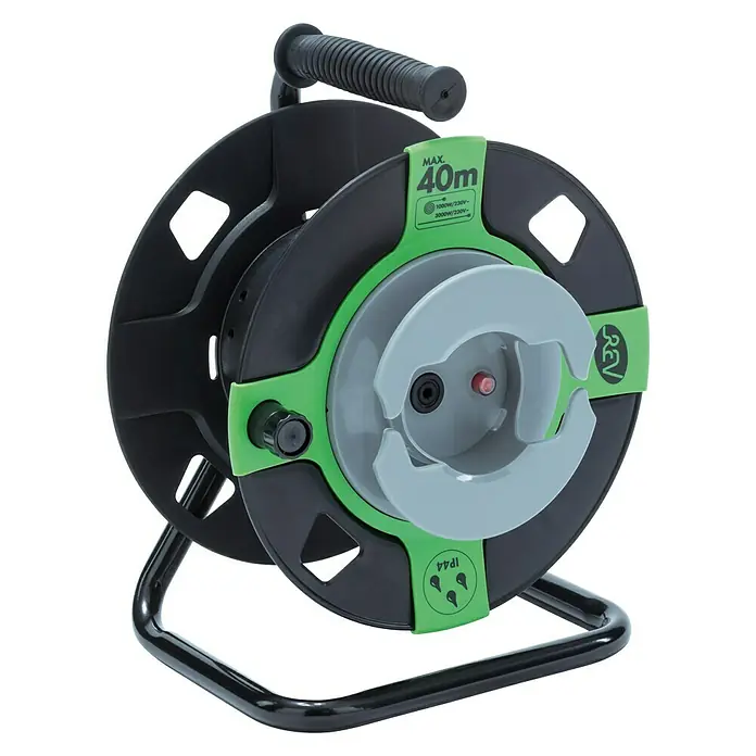 Leer-Kabeltrommel - 4-fach, 3.500 W, Geeignet für: Kabel bis 40 m
