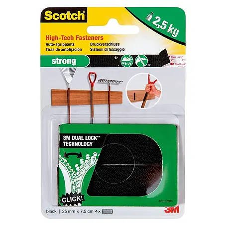 3M Scotch Tira autoadhesiva Strong negra