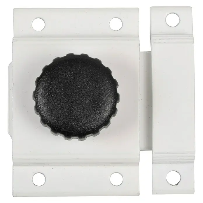 Pestillo deslizante - L x An x Al: 22 x 45 x 3,6 mm, Aluminio, Blanco
