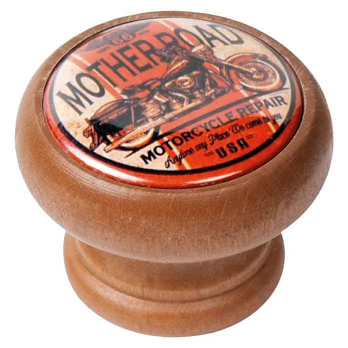 Nesu Pomo para muebles Mother Road - Ø x Al: 40 x 29 mm, Madera