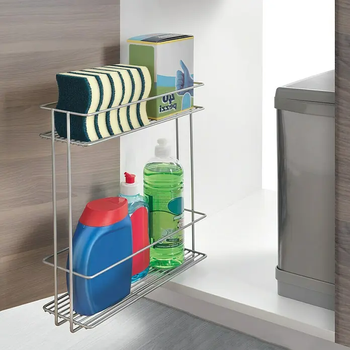 Metaltex Regal In & Out XL - L x B x H: 11 x 38 x 34 cm, Anzahl Böden: 2 Stk., Kleben - Detailaufnahme
