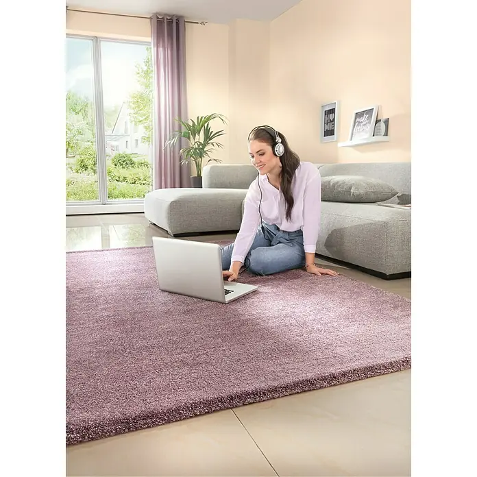 Kurzflorteppich Softtouch - Pastell-Lila, 230 x 160 cm, 100 % Polypropylen (Flor)