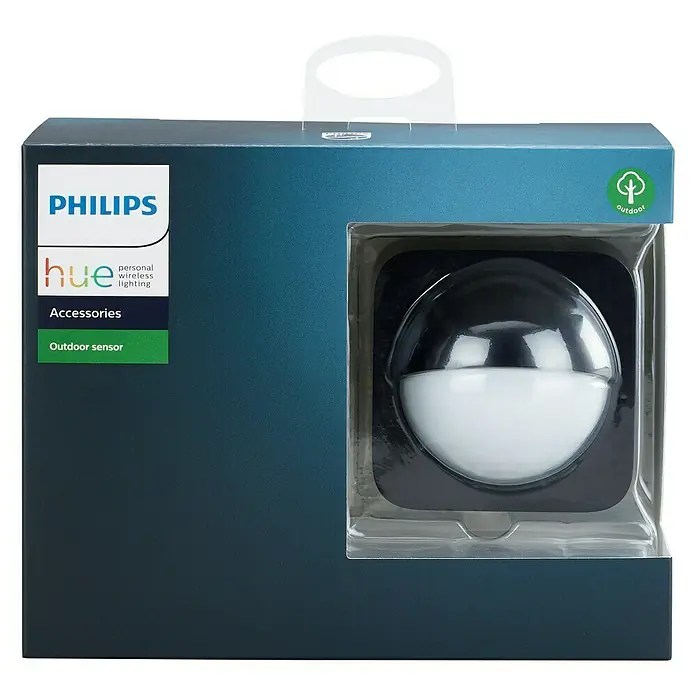 Philips Hue Bewegungsmelder Outdoor Sensor - Schwarz, Reichweite ca.: 12 m, Batteriebetrieben, 7,5 x 17,6 x 16,5 cm