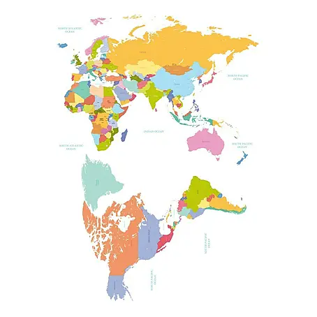 Vinilo de pared Color Mapa