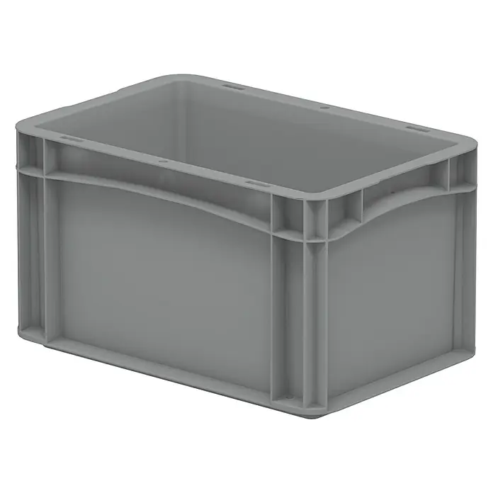 Surplus Systems Eurobox - L x B x H: 30 x 20 x 17 cm, Kunststoff, Grau - Rechte Seitenansicht
