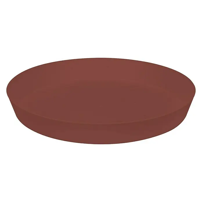 Elho Loft Urban Onderzetter voor bloempot - Buitenmaat (Ø x h): 28 x 4 cm, Kunststof, Brique - Vooraanzicht