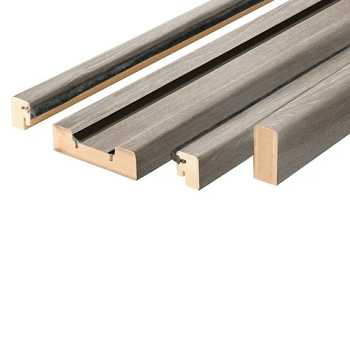 Solid Elements Set para puertas correderas Roble Finlandés - 105 mm x 2,2 m, Roble oscuro, MDF