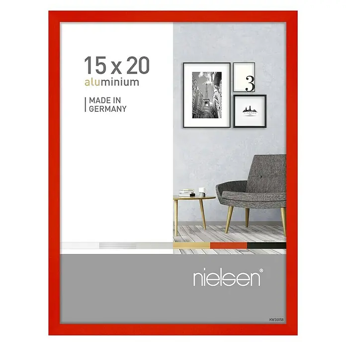 Nielsen Bilderrahmen Pixel - Tornadorot, 20 x 15 cm, Aluminium - Vorderansicht