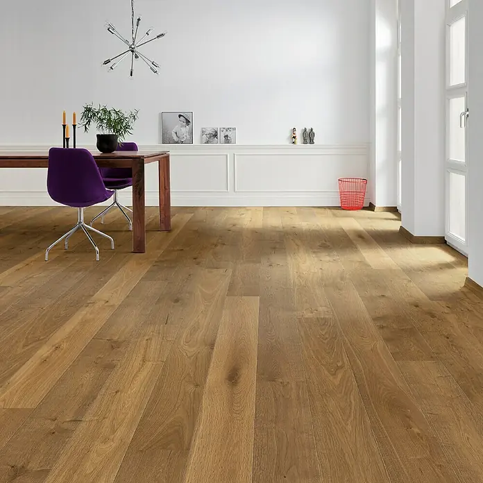 Living by Haro Fertigparkett Eiche Smoked strukturiert Naturöl - 2.200 x 180 x 12 mm, Landhausdiele - Stimmungsaufnahme