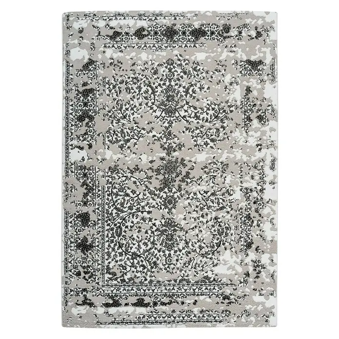 Kayoom Kurzflorteppich Broadway - Grau, 150 x 80 cm, 100 % Polypropylen - Ansicht von oben