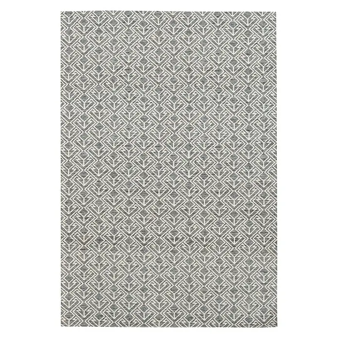 Kayoom Flachgewebeteppich Yoga - Grau/Braun, 150 x 80 cm, 100 % Polyester - Ansicht von oben
