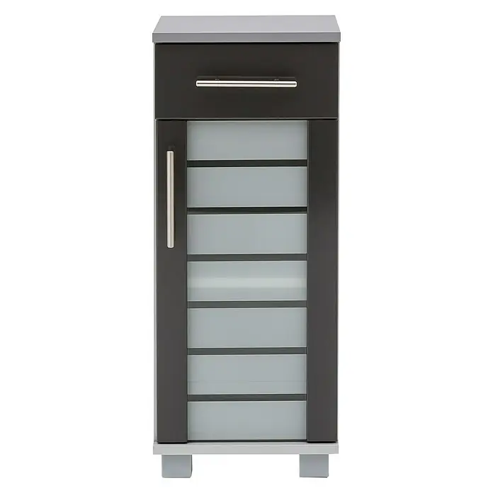 Schildmeyer Niko Unterschrank - 30 x 32,5 x 75 cm, Silber/Anthrazit - Vorderansicht