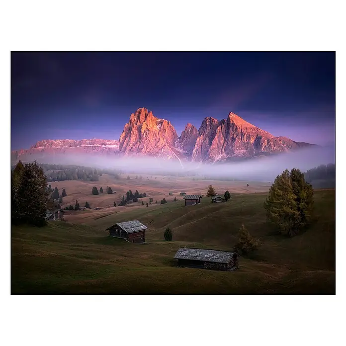 ProArt Leinwandbild - Mist & Mountain, B x H: 120 x 90 cm - Vorderansicht