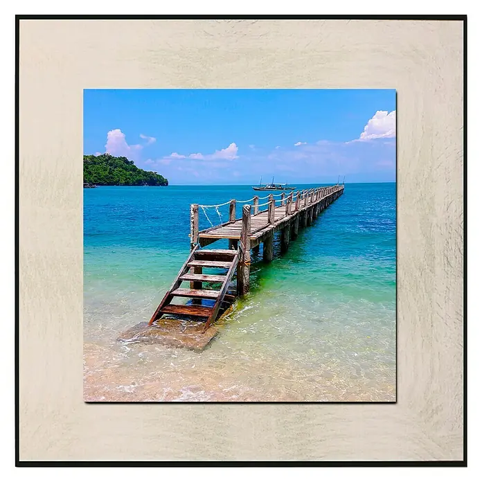 Cuadro - Embarcadero tropical, An x Al: 66 x 66 cm