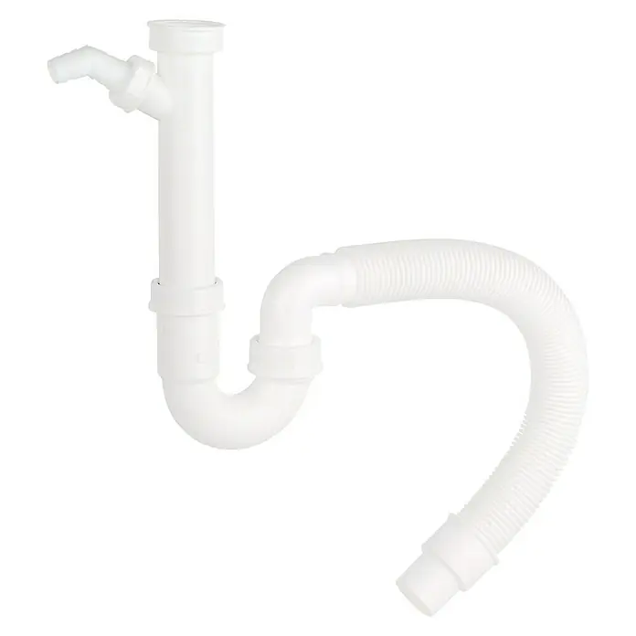 Sifon za sudoper - Plastika, 1½″, Bijele boje - Pogled sprijeda