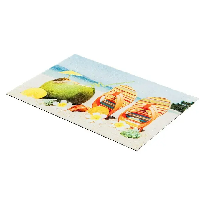 Astra Fußmatte Deco Print - Flip Flops, Bunt, 40 x 60 cm, 100 % Polyamid