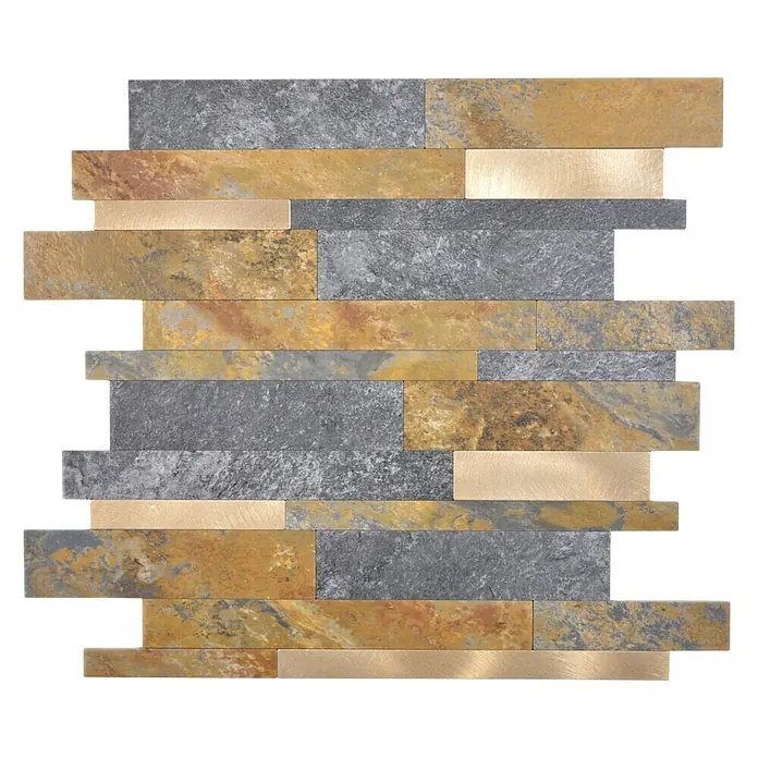 Selbstklebemosaik SAM 4GV38MSG - 30 x 30 cm, Vinyl, Gold/Bronze - Vorderansicht