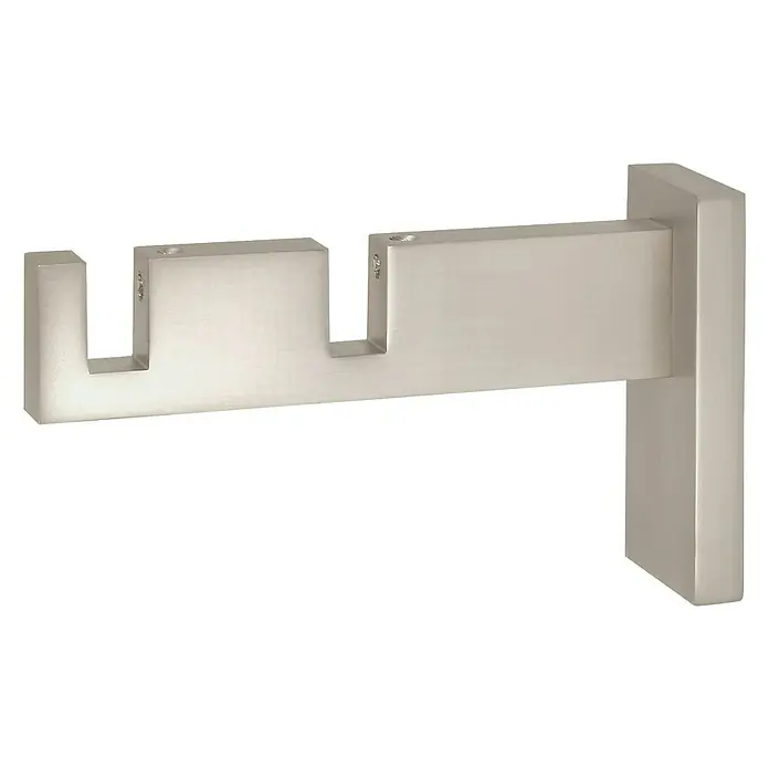 Expo Ambiente Dubbele steun Clear - 1 st., Rvs-look, Geschikt voor: 32 x 11 mm profiel - Vooraanzicht