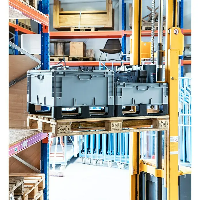 Surplus Systems Rollen-Set - Passend für: Surplus Systems Euronormboxen, Stecken, Mit Feststellbremse - Vorderansicht