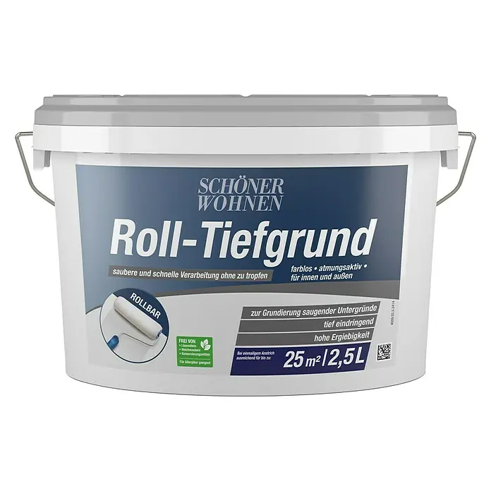 SCHÖNER WOHNEN-Farbe Grundierung Roll-Tiefgrund Hydrosol-Grundierung - Farblos, 2,5 l - Vorderansicht